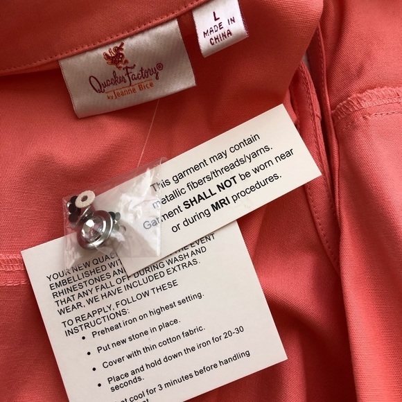 Quaker Factory Embellished Button Front Vest with Pockets NWT - Picture 4 of 5